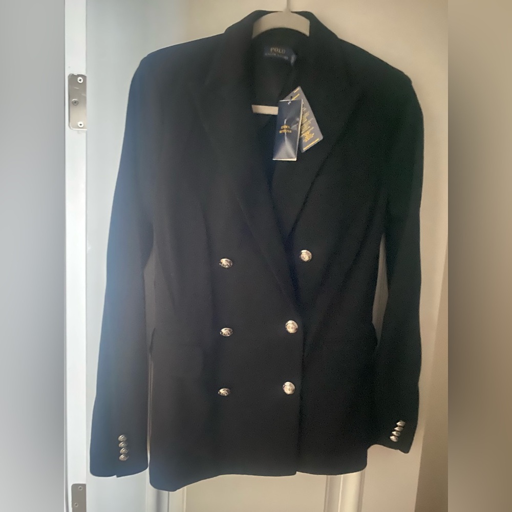 Polo by Ralph Lauren Black Blazer with Silver Buttons